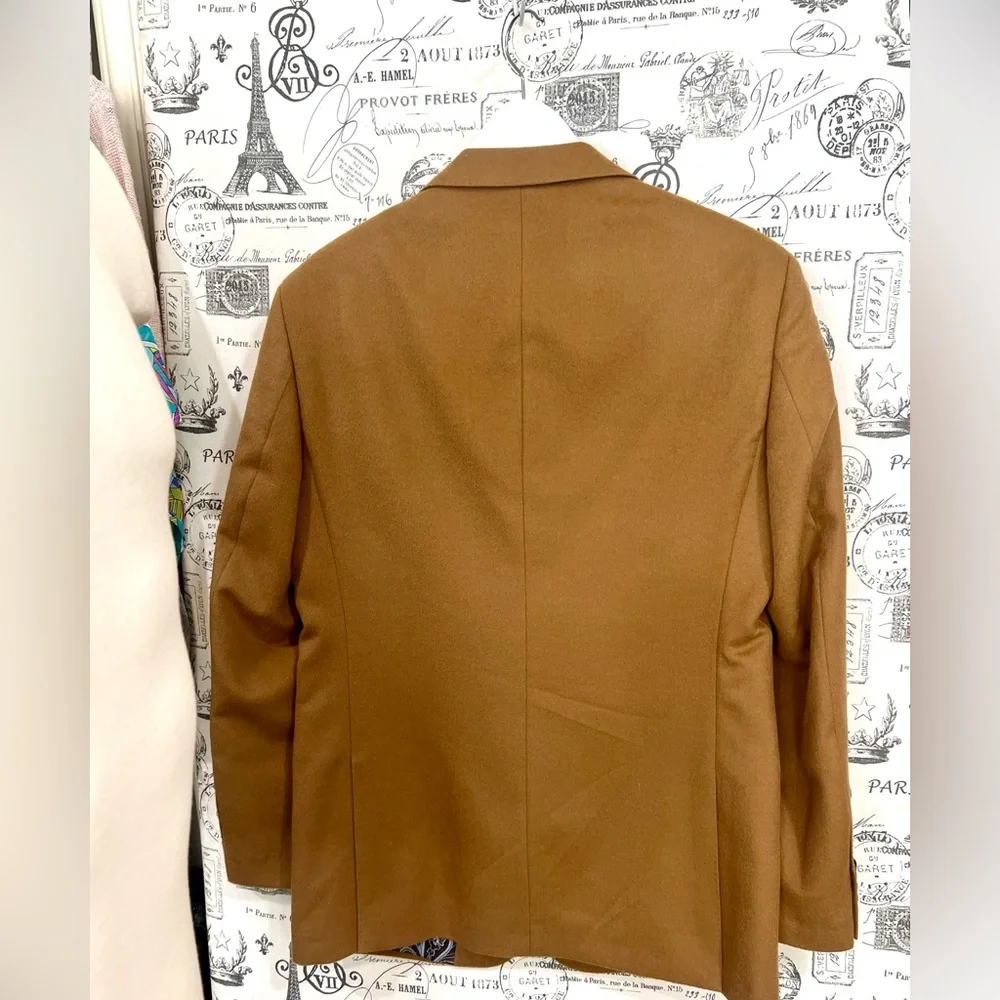 Louis Vitello Camel Cashmere Wool Blazer Sport Coat 38R Italy - Picture 12 of 14